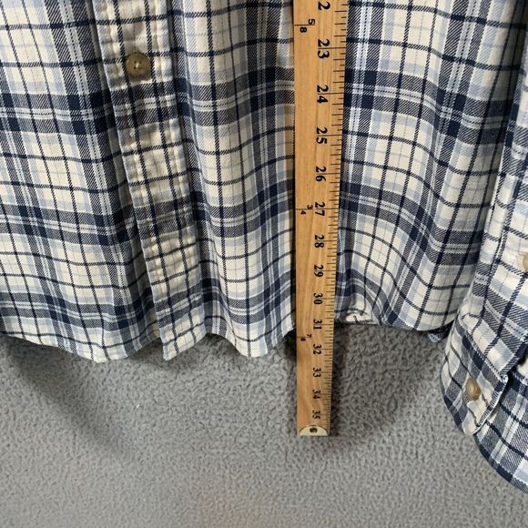 Polo Ralph Lauren Shirt Mens Large L Blue Plaid Flannel Button Up Long Sleeve - Picture 5 of 7